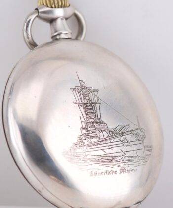 Antique WWI German Kaiserliche Marine 0.800 Silver Pocket Watch – Iron Cross