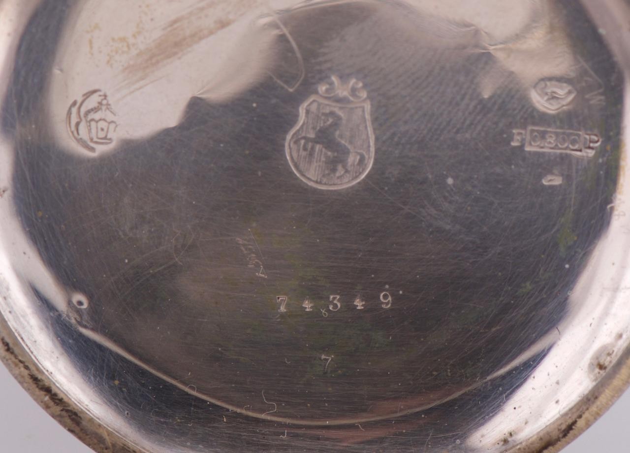 Antique WWI German Kaiserliche Marine 0.800 Silver Pocket Watch – Iron Cross