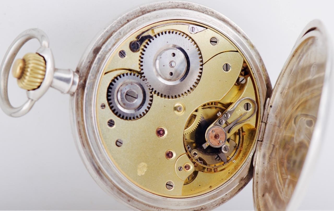 Antique WWI German Kaiserliche Marine 0.800 Silver Pocket Watch – Iron Cross