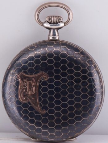 Antique 1940s German U-Boat Officer Niello Silver Award Pocket Watch 50mm RARE