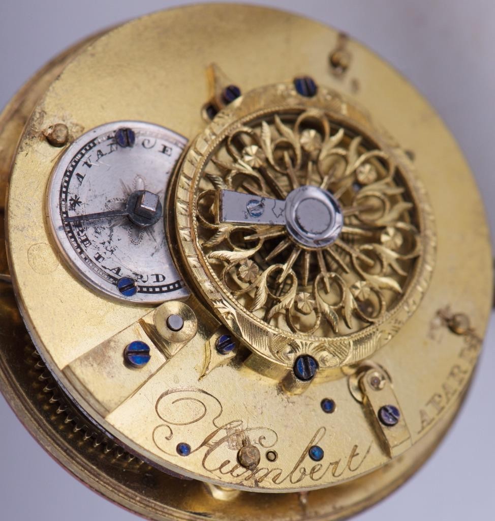 Antique French 18k Gold Enamel Verge Fusee Pocket Watch for King Louis XVI c1780