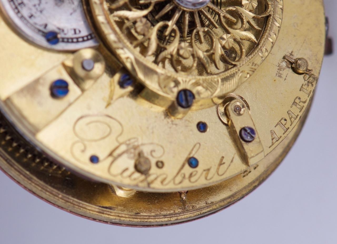 Antique French 18k Gold Enamel Verge Fusee Pocket Watch for King Louis XVI c1780
