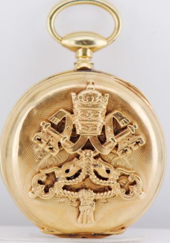 Antique 1870s Patek & Co Pope Leo XIII 18k Vermeil Silver Award Pocket Watch 45m