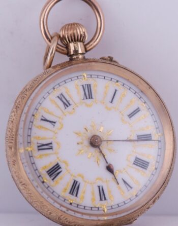 Antique Tsar's Era Pocket Watch 14k Gold Enamel for Grand Duchess Olga c1890's