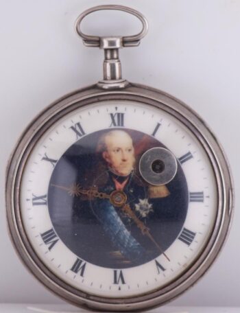 Antique Swedish Royal Court Silver Verge Fusee Pocket Watch – King Charles XIII
