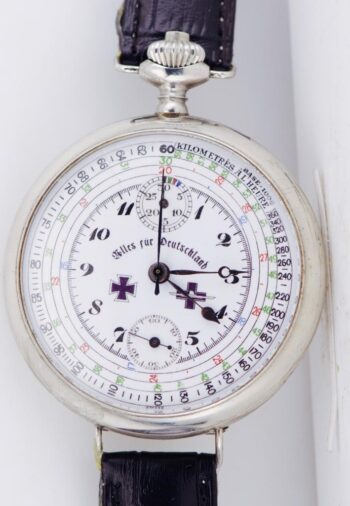 Antique WWI German Navy U-Boat Submarine Officer Award Chronograph Wristwatch
